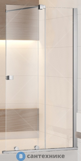 Шторка на ванну RGW SC-46 90*150 хром/прозрачное/8 мм (Easy) (06114609-11)