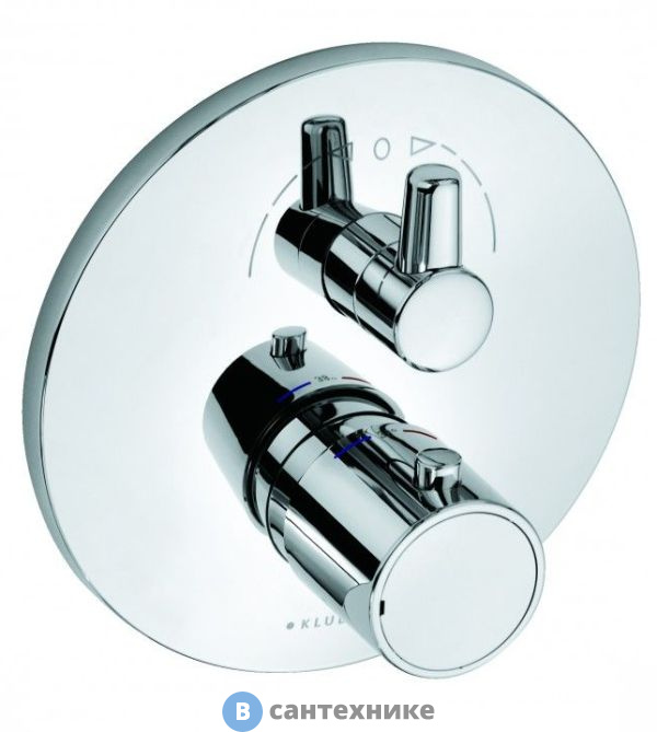 Встраиваемый смеситель Kludi 388300545 O-CEAN/ZENTA для ванны и душа с термостатом с запорным вентилем-переключателем