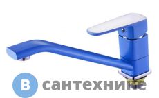 Смеситель EKKO E49304 однорычажный для кухни (синий)