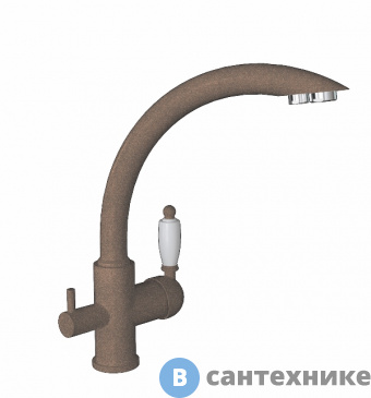 картинка Смеситель FLORENTINA ШАЛЕ FL коричневый для кухни (333.25H.2113.105)