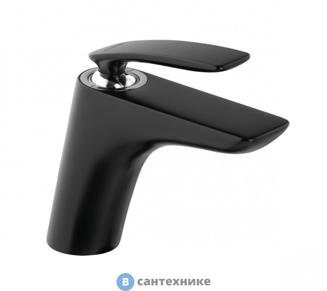 Смеситель Kludi 520268775 BALANCE однорычажный на умывальник, без донного клапана, чёрный матовый/хром
