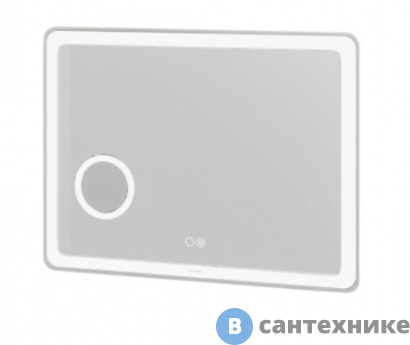 картинка Зеркало Grossman LEO (900*800*45) LED с сенсорным выкл., гравировкой,подогревом и увеличительным стеклом