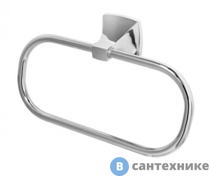 картинка Держатель полотенец WasserKRAFT Wern K-2560 кольцо металл, хромоникелевое покрытие