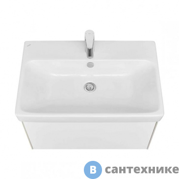 картинка Тумба под раковину Акватон Асти 70 белый/ясень шимо (1A263001AXD70)