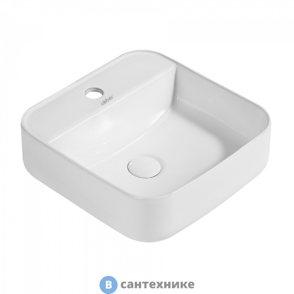 Раковина ABBER Rechteck AC2215 белая накладная