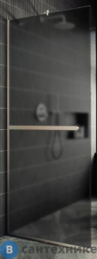 картинка Душевая перегородка в профиле MaybahGlass 1950*790 Стекло 8 мм Графит матовый +Полотенцесушитель (MGD-730-5у)