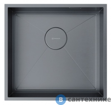 картинка Кухонная мойка OMOIKIRI Kasen 48-26-GM нерж.сталь/вороненая сталь (4997058)