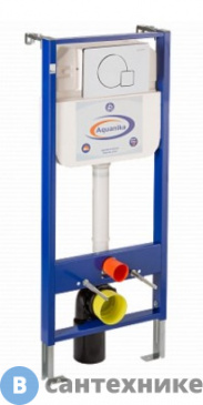 картинка Инсталляция Aquanika 10.702.450.02.10 д/подвесного унитаза BASIC клавиша, крепеж, шумоиз./113x45x12/ (хром)