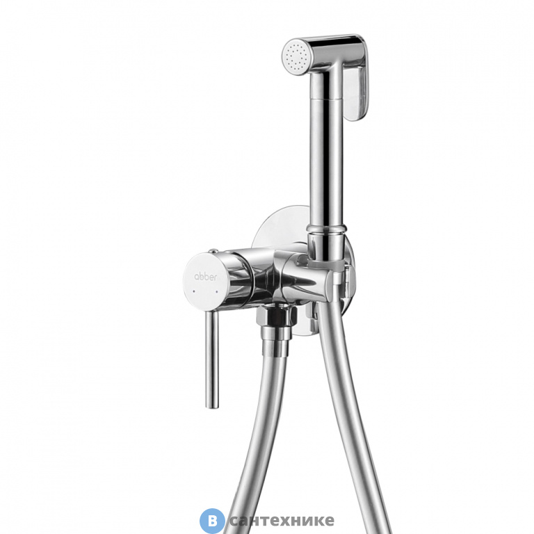 Смеситель ABBER Wasser Kreis AF8125 с гигиеническим душем, хром