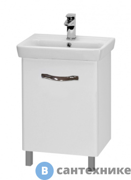 картинка Тумба под раковину Dreja Almi 50 белый лак, 1 дверь (99.0501)