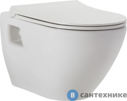 картинка Унитаз подвесной beWash Vettern с сиденьем микролифт (82323201 + EVB7382)