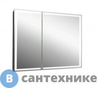 Зеркало-шкаф Art & MAX TECHNO AM-Tec-1000-800-2D-F-Nero с подсветкой