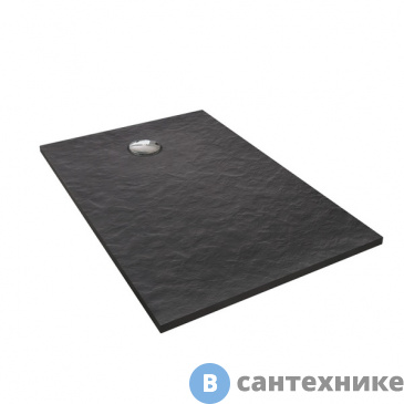 картинка Душевой поддон Jacob Delafon Tolbiac E6D332RU-NGM из искуственного камня 120х90 чёрный, без ножек и сифона