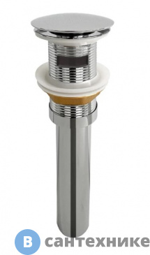 картинка Донный клапан Ceramica Nova CN2000CHX с хромированной накладкой с переливом