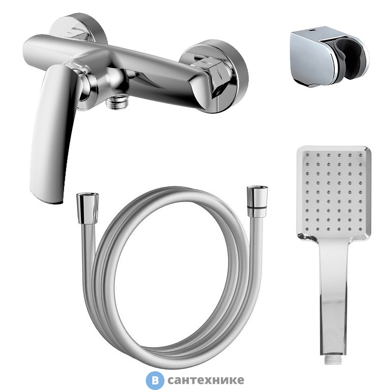 Смеситель AZARIO REULEAUX AZ-VWF338296C для душа с полным душевым набором, хром