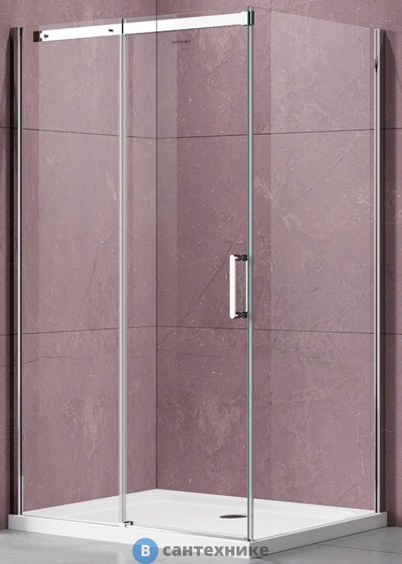 Душевой уголок Vincea Dice VSR-4D1015CL, 1500*1000, хром, стекло прозрачное, без поддона