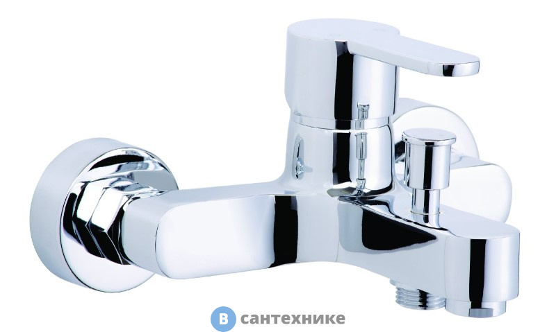 Смеситель AZARIO TEVIS AZ-15490501 для ванны с коротким изливом, хром