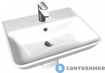 картинка Раковина подвесная Jacob Delafon STRUKTURA EGF112-00 с отв. д/смесителя, с переливом /50x40/ (белый)