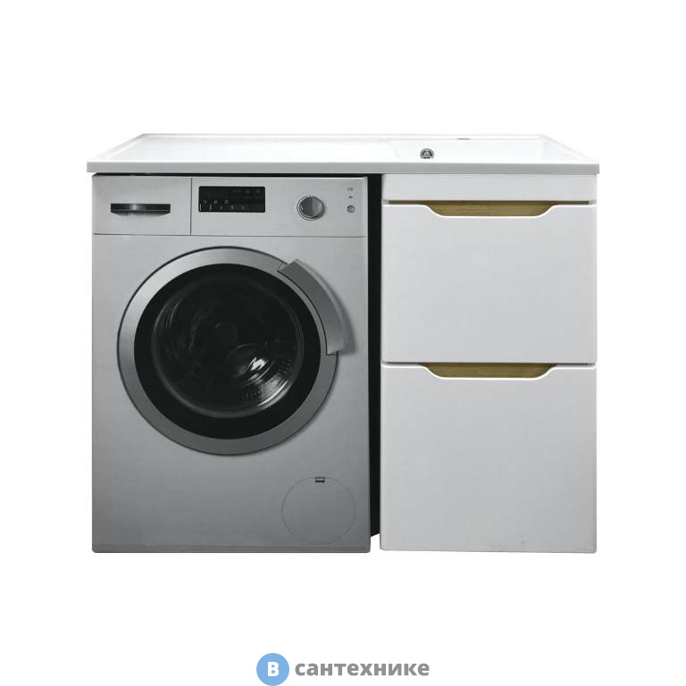 Тумба AZARIO Magenta 110 под с/машинку (46) с раковиной Magenta 110 правая белая (CS00079140)