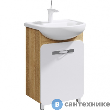 картинка Тумба под раковину Aqwella VEGA 55,5 Veg.01.05 (напольная, дуб сонома)