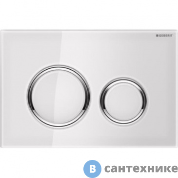 картинка Смывная клавиша Geberit SIGMA21 115.884.SI.1 двойной смыв (белый, глянцевый хром)