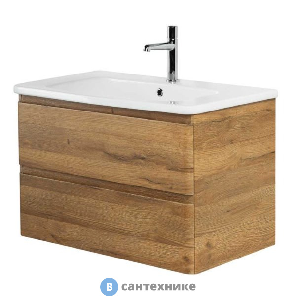 Тумба под раковину BelBagno ALBANO-CER подвесная с двумя выкатными ящиками, Rovere Rustico, 770x444x500 (ALBANO-CER-800-2C-SO-RR)