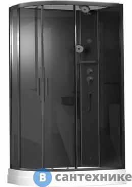 картинка Душевая кабина Timo ILMA 902 R Black (120*80*222)