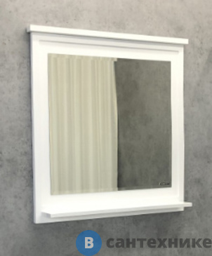 картинка Зеркало Comforty Феррара-80 белый глянец