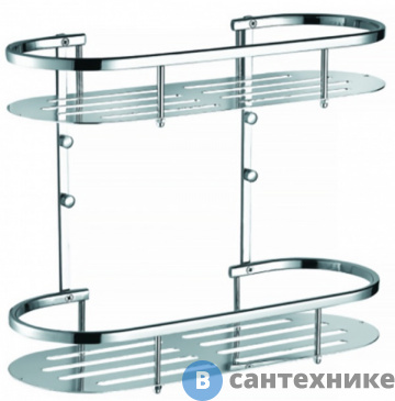 картинка Полка AZARIO AZ-837-2 двухэтажная, хром