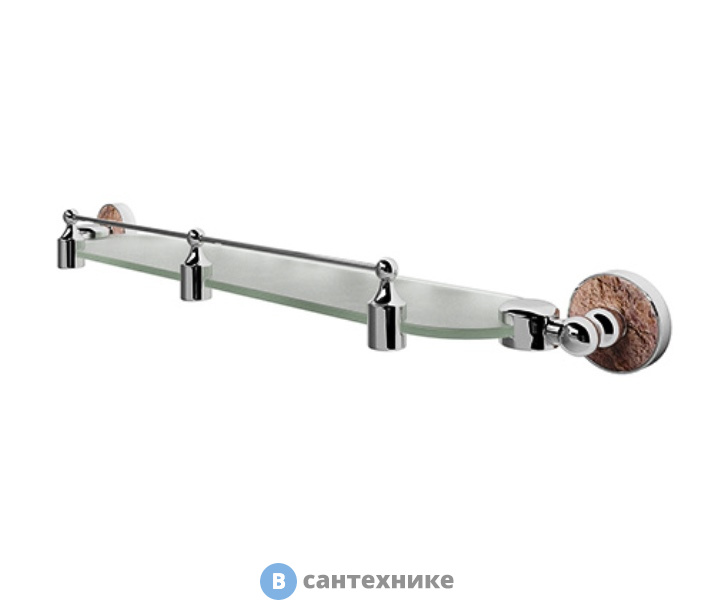 Полка WasserKRAFT Nau K-7744 стеклянная с бортиком