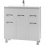 Тумба под раковину Ирлен ЛОТОС-1-100 3 двери, 2 ящика белый глянец (под ум. Фостер-100) /135781/