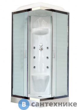 картинка Душевая кабина Royal Bath RB 80HP7-WC 800x800x2170 (белое/матовое) (RB80HP7-WC)