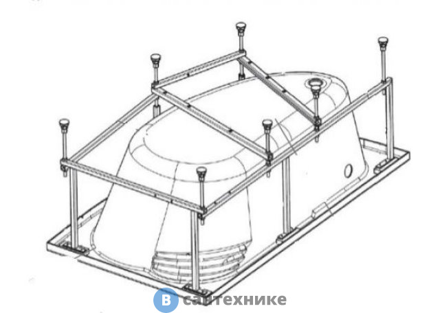Монтажный набор Roca ZRU9302999 для ванны WELNA /160х100/