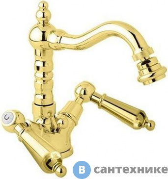 картинка Смеситель Cezares FIRST-BS2-03/24-M на биде с донным клапаном, золото