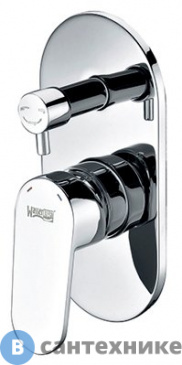 картинка Смеситель WasserKRAFT Donau 5341 для ванны и душа латунь, хромоникелевое покрытие