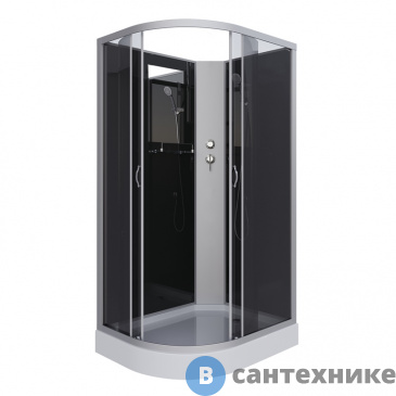 картинка Душевая кабина Niagara NG-3512-14RBK (1200х800х2150) низкий поддон, стекло тонированное