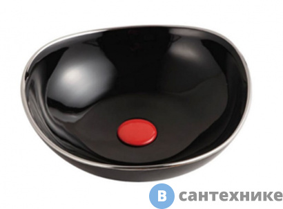 картинка Раковина AZARIO AZ-4031 накладная 47,5*47,5*12 см чёрная глянец (AZ- 4031-B18-S12)