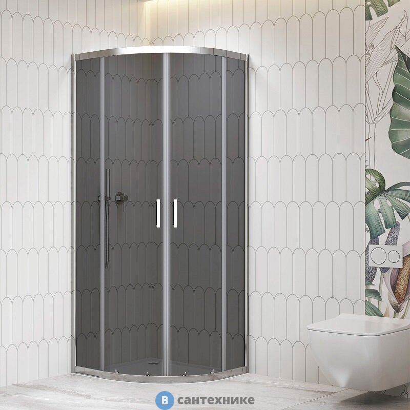 Душевой уголок RGW CL-56  90*90*195 хром/ тонированное (серое) (06095699-31), без поддона