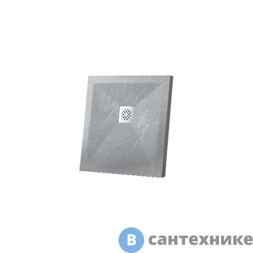 картинка Душевой поддон Vincea VST-4SR9090G из искусственного камня, 900*900*25, серый, без сифона