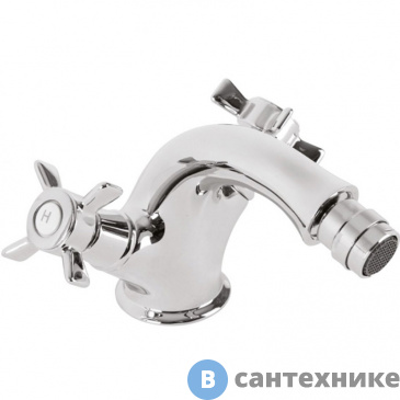 картинка Смеситель Cezares LORD-BS1-01 на биде c донным клапаном хром, ручки хром