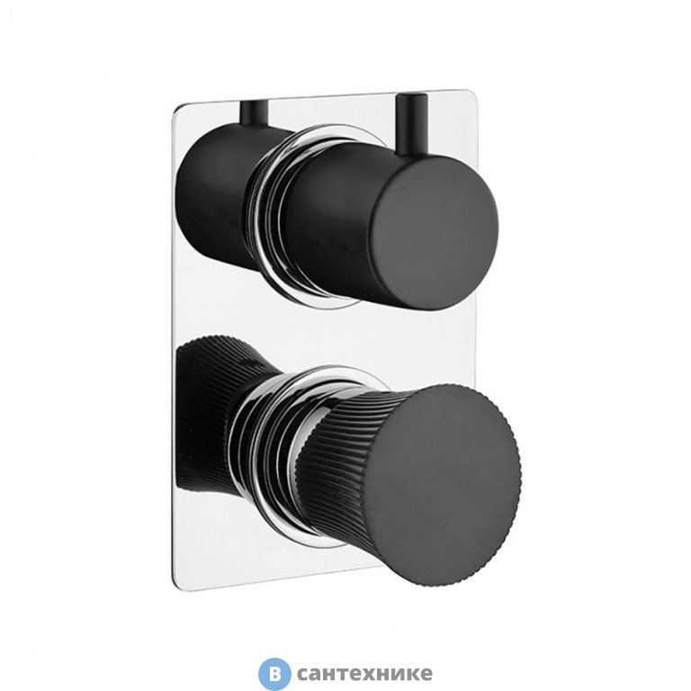 Смеситель Paini 18CR691PZ Domus для ванны встраиваемый, матовый чёрный PVD