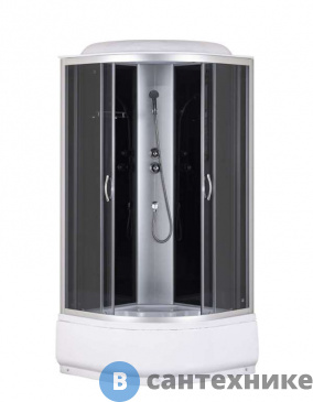 картинка Душевая кабина Taliente TA-8080G тон. секло, чёрные зад. стенки, 80*80*215 см, поддон 40 см