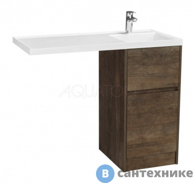 картинка Тумба с раковиной Акватон Лондри 40 Дуб кантри (1A2670K1LHDY0)