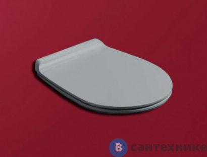 картинка Сиденье SIMAS Vignoni для унитаза VI18/VI21/VI01, с микролифтом, cemento matt/хром (VI004 cemento matt/cr)