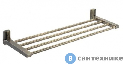 картинка Полка для полотенец WasserKRAFT Exter K-5211  металл, покрытие "светлая бронза"