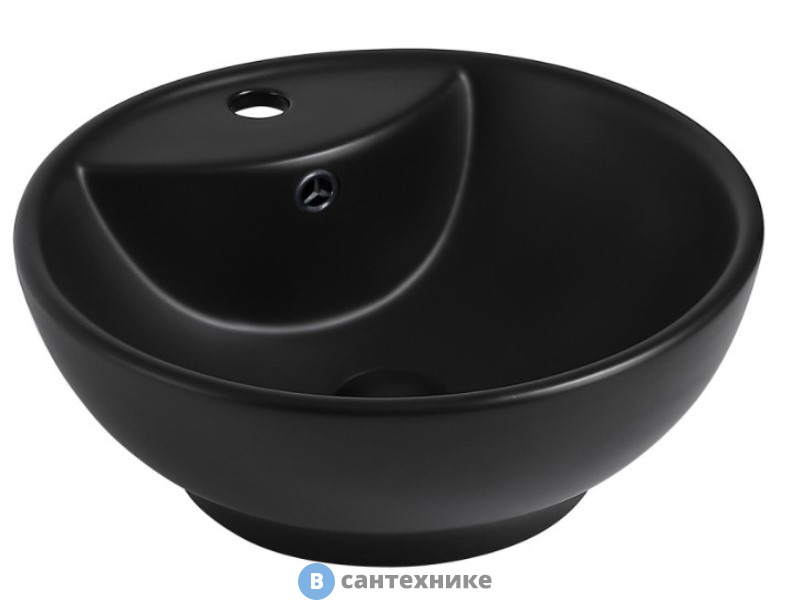 Раковина ABBER Bequem AC2101MB накладная чёрная матовая