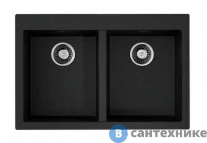 картинка Кухонная мойка OMOIKIRI Bosen 80-2-BL черный (4993836)