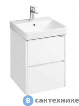 картинка Тумба под раковину Акватон Сканди 45 белый матовый/белый глянец (1A251601SD010)