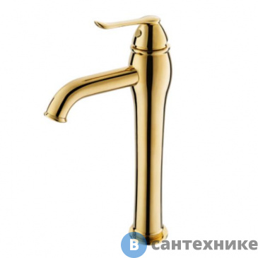 картинка Смеситель GPD TAURO GOLD MSL150-A для раковины с высоким корпусом, золото