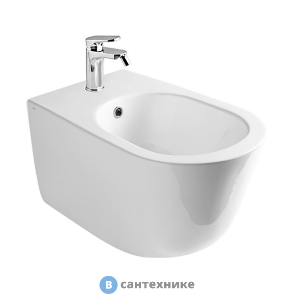 Биде подвесное AXA Eva 8802001 550х360 мм, 1-отв. под смеситель, White Glossy